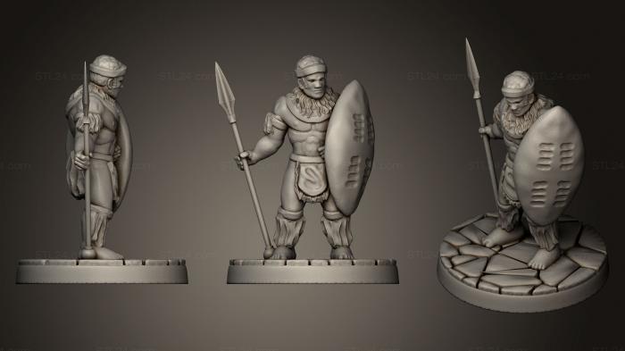 Игрушки (Зулусский воин, TOYS_0406) 3D модель для ЧПУ станка